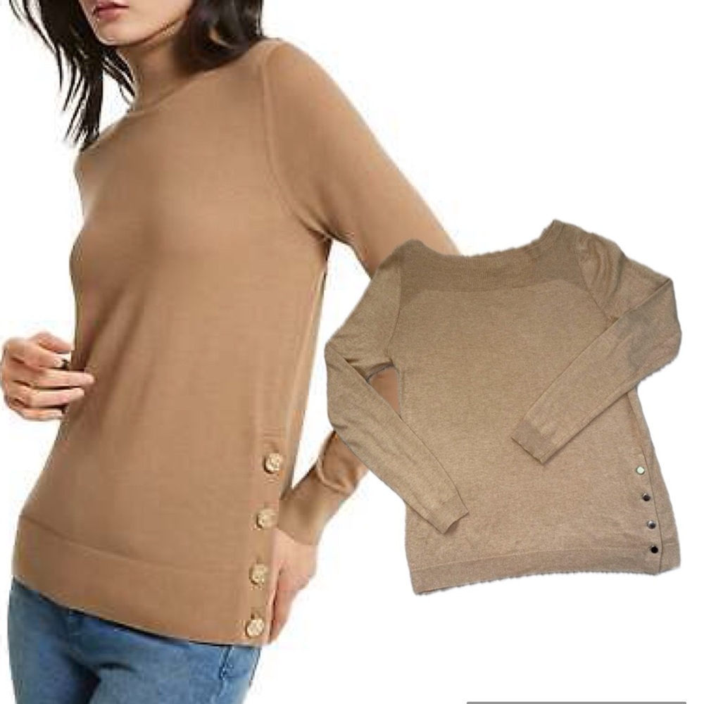 Ann Taylor Pullover Sweater with side buttons.